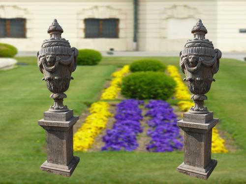 A pair of Beautiful Marble Urns Stone Urn Planter