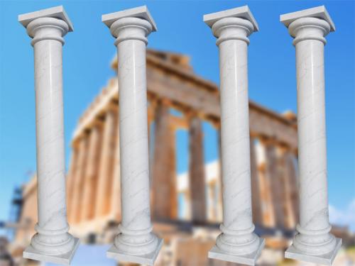 White Marble Columns