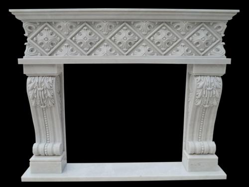 White Marble Fireplace Hearth