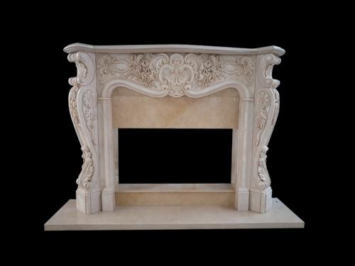 Pink Marble Fireplace