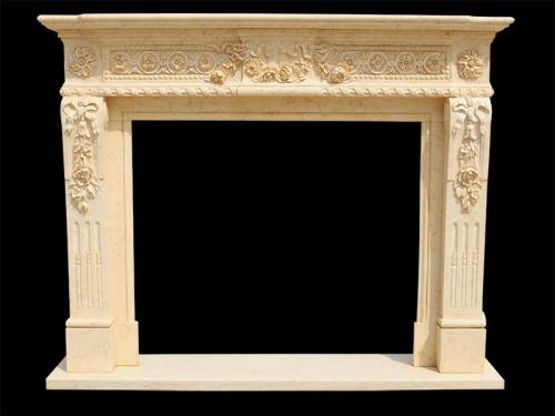 Marble Around Fireplace for Home Decoration