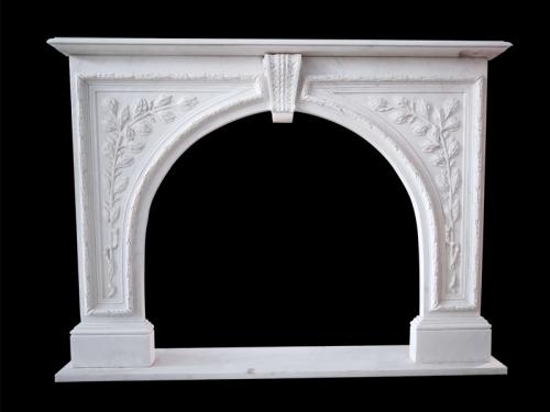 White Marble Fireplace Mantel