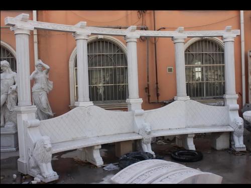 White Outdoor Bench