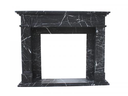 Black and White Marble Fireplace