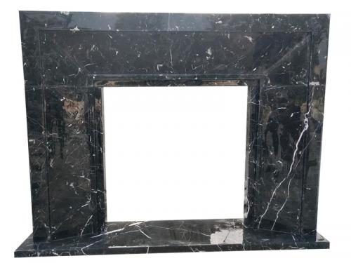 Black Marble Fireplace Surround