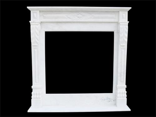 White Marble Fireplace Surround 1