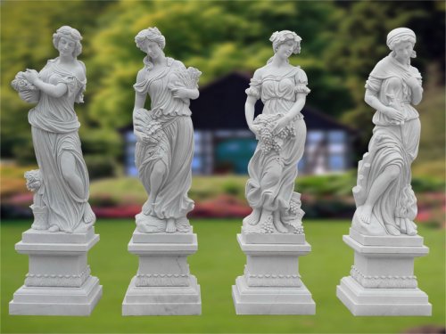 Four Seasons Statues Products Statue Marble Fireplace Fountain